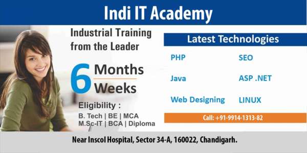 Join the industrial training in Chandigarh – Indi IT Academy