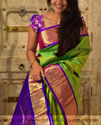 Buy Traditional Kanjivaram Wedding Silk Sarees | Studio Ayana