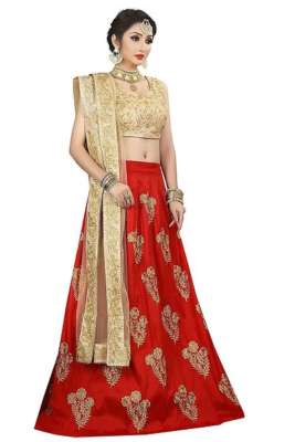 Choli Taffeta Silk Duptta Net with stone work