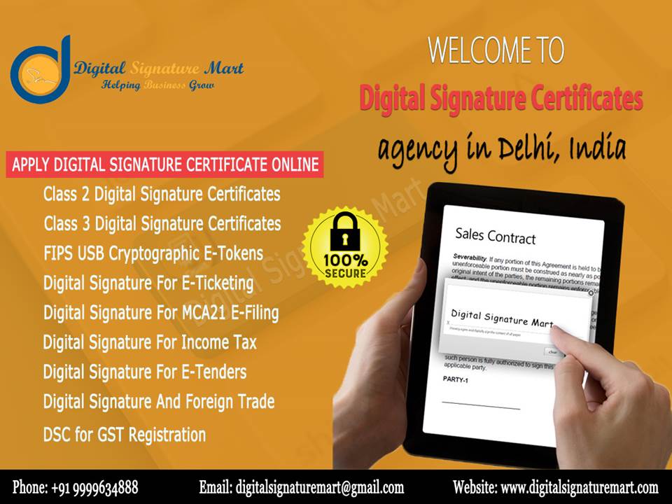Digital Signature Certificate in Delhi | Buy Class 2 & Class 3 Certificate