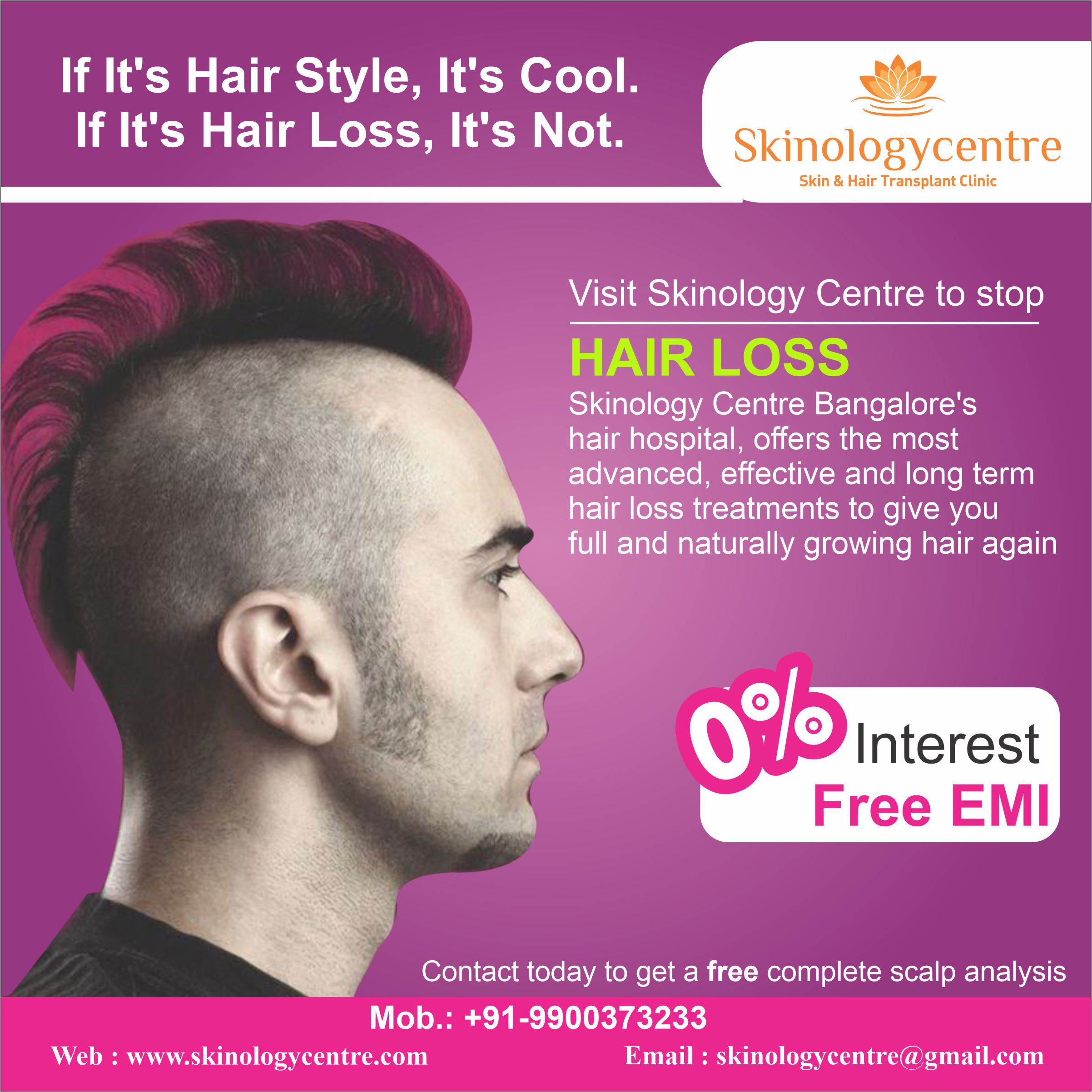 Hair Transplant Cost in Bangalore | FUE Hair Transplant @ Rs.29,999/