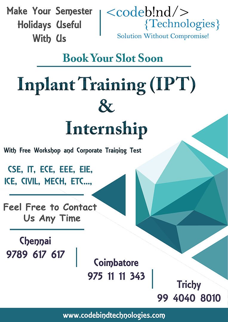 inplant training in coimbatore for ece