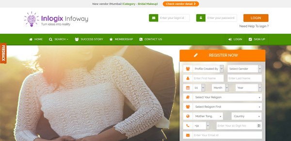 Matrimonial website project in php – Inlogix Infoway