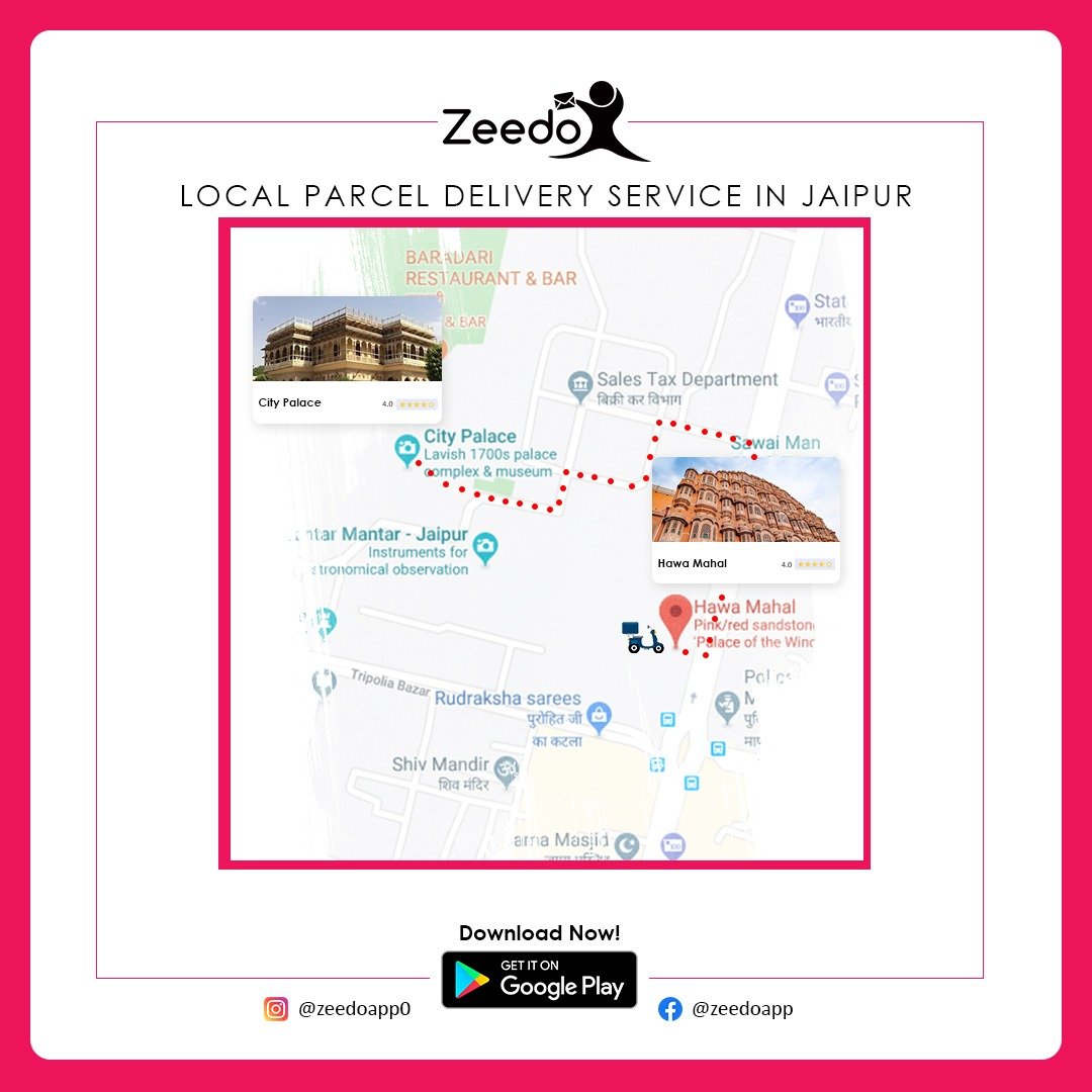 Zeedo App – Online Local Courier Delivery Service Company in Jaipur