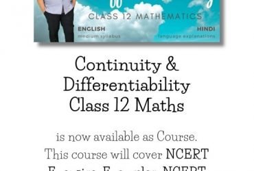 Continuity and Differentiability Class 12 Maths