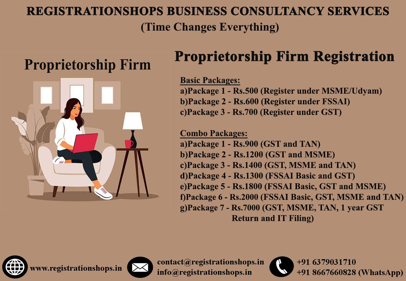 Proprietorship Firm Registration in India