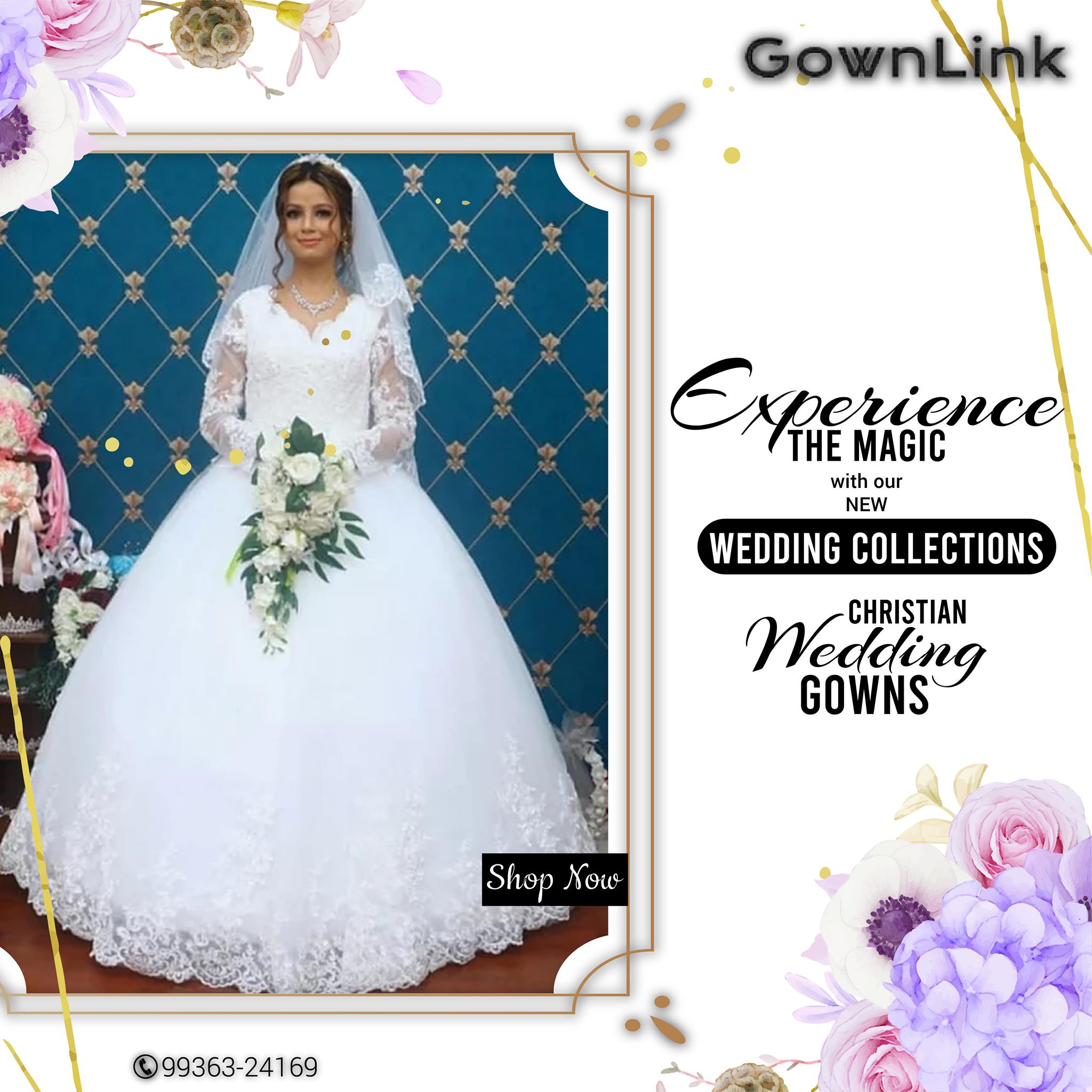 Best Christian Wedding Gowns | Christian Wedding Gowns in India Online | Gownlink