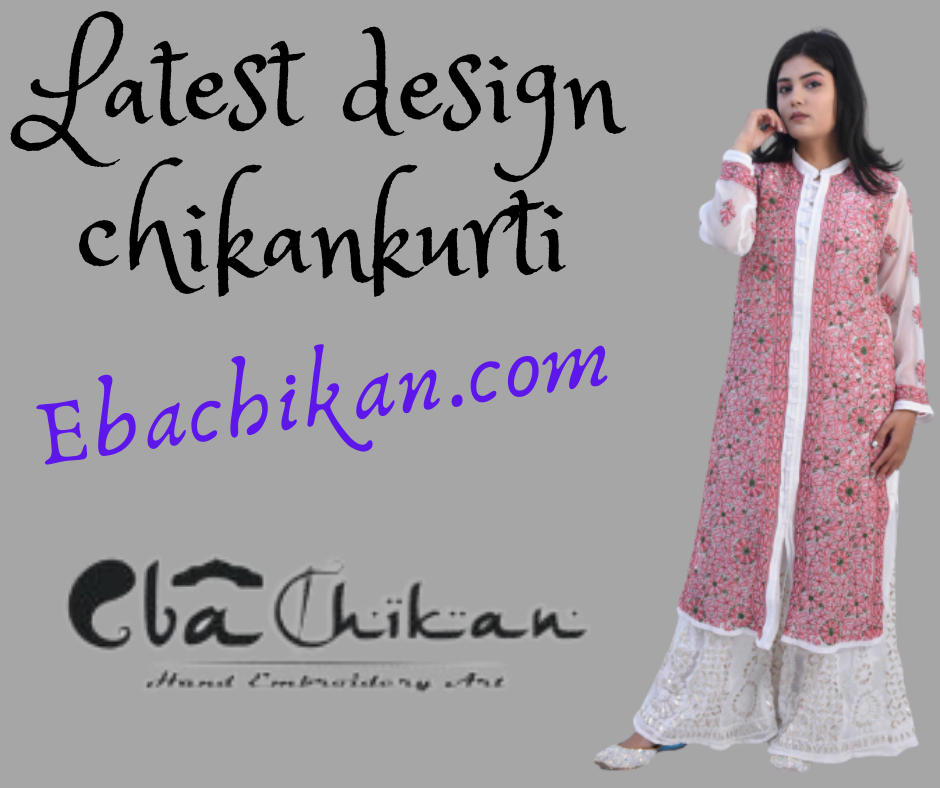 Latest Design Chikan Kurti : chikan suit latest design