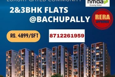 RERA APPROVED RESIDENTIAL FLATS FOR SALE @BACHUPALLY, NEAR KESHAV REDDY SCHOOL, HYDERABAD