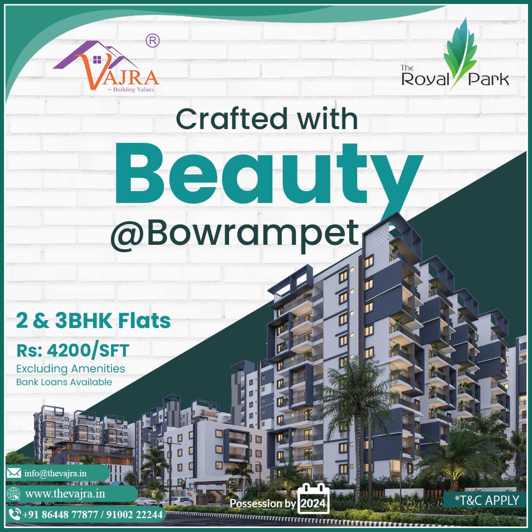 2 and 3BHK apartments in bowrampet | Vajradevelopers