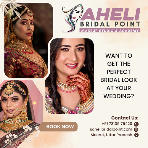 A New Age Bridal Makeup in Meerut at Saheli Bridal Point