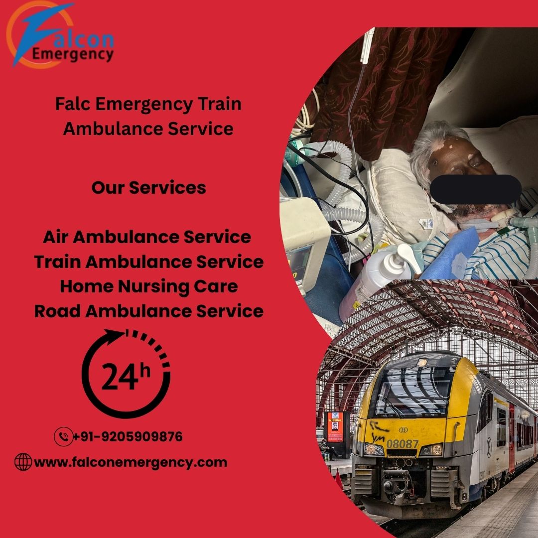 The Falc Emergency Train Ambulance in Patna is seen as a reliable patient transfer
