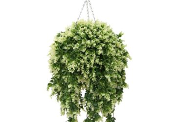 Artificial Spring Evergreen Hanging Basket UV Resistant