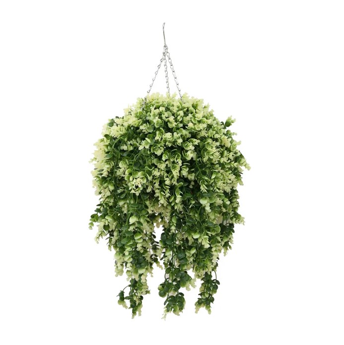 Artificial Spring Evergreen Hanging Basket UV Resistant