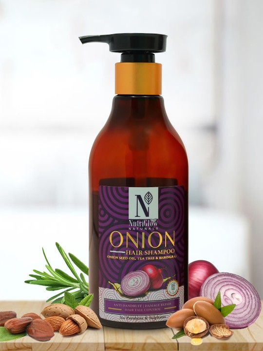 NutriGlow Unisex Onion Anti Dandruff Shampoo